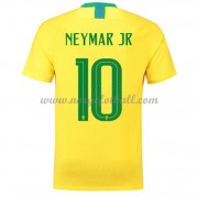 Brasil 2018 Landslag Fotballdrakter Neymar JR 10 Hjemmedraktsett Kortermet